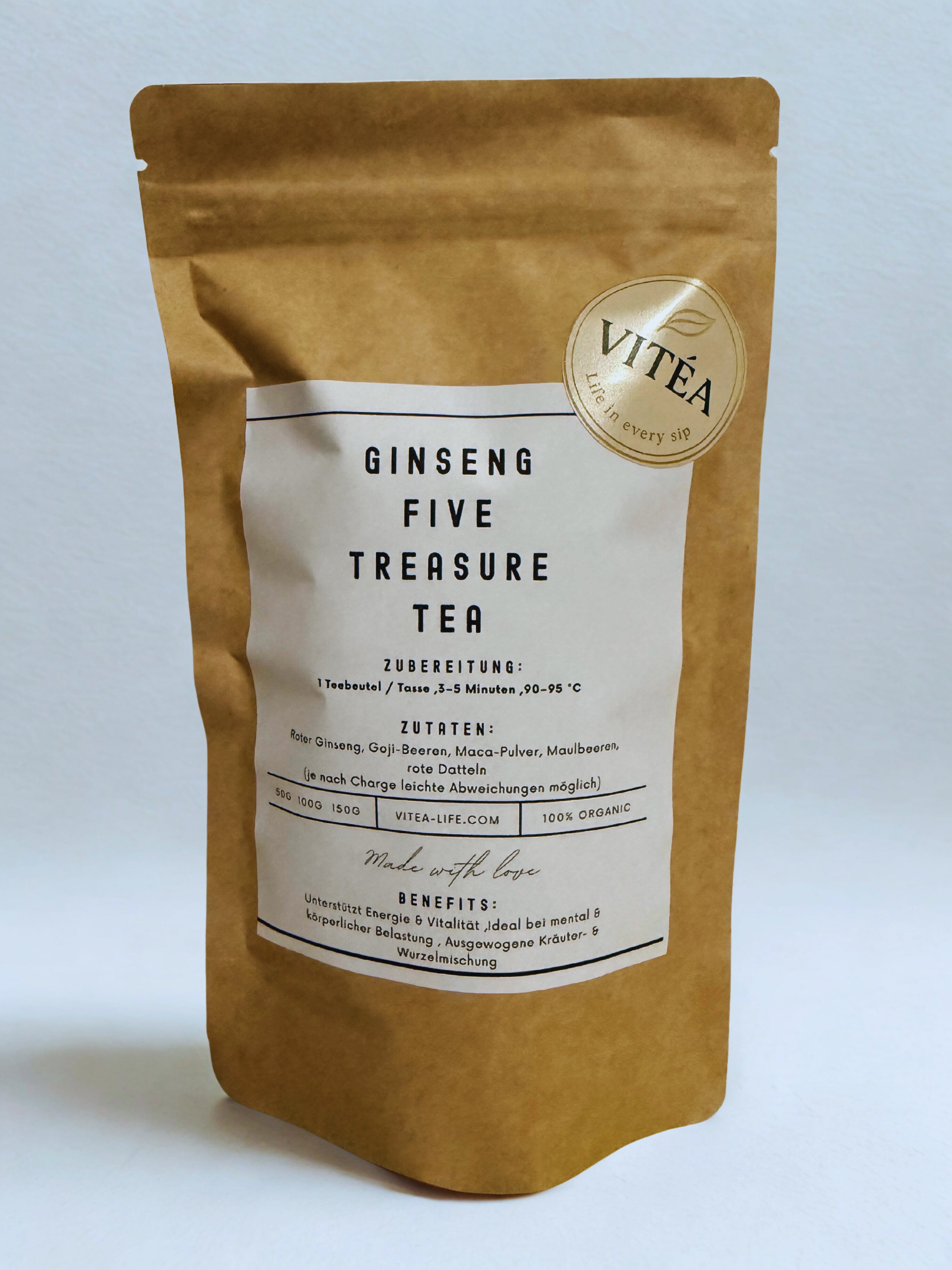 VITEA – Ginseng Five Treasure Tea (30 Tea Bags / 150 g)